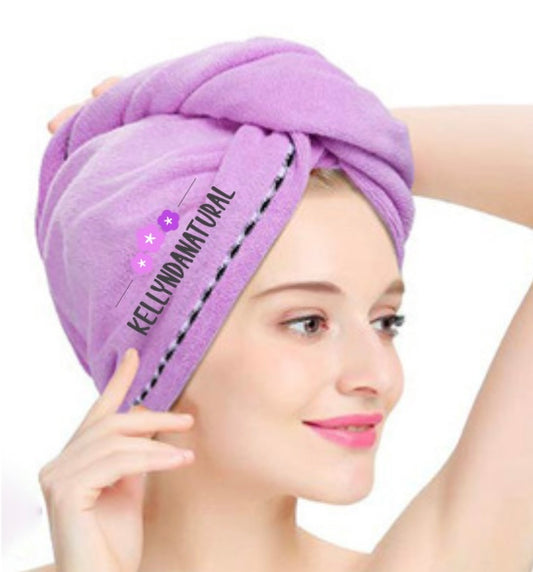 Microfiber Hair Towel Wrap (2 Pack) Anti-FRIZZ / Quick Dryer Hat / Hair Protection for Wet Hair